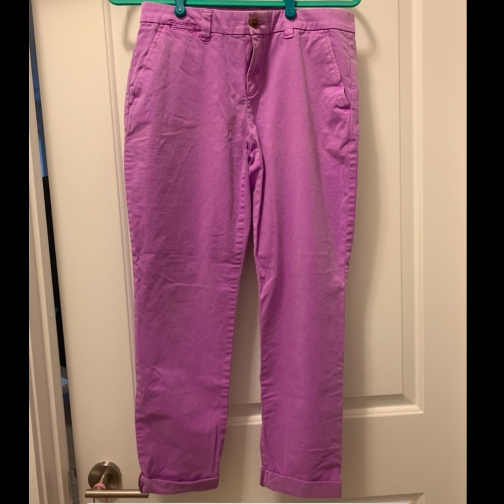 Neon purple Gap chino capris
